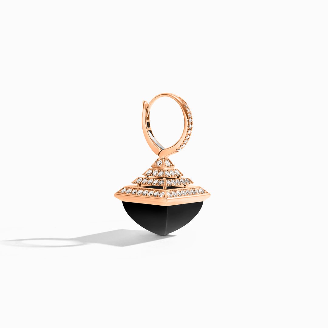 Cleo Rev Luxe Diamond Drop Earrings (Rose Gold)
