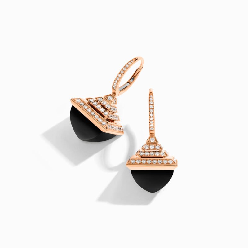 Cleo Rev Luxe Diamond Drop Earrings (Rose Gold)