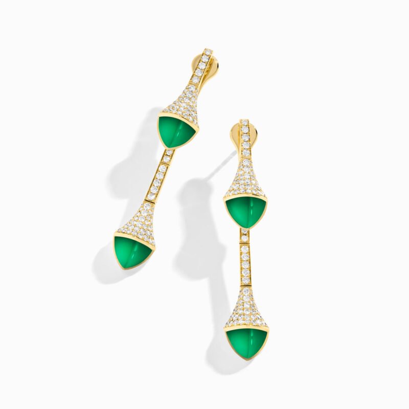 Cleo Diamond Drop Earrings (Yellow Gold)