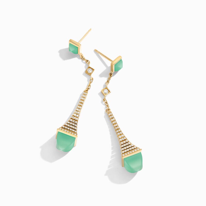 Cleo Rev Diamond Long Drop Earrings