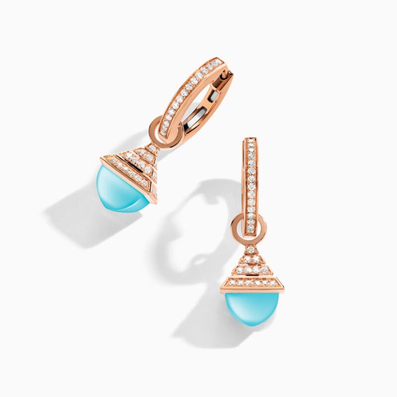 Cleo Rev Mini Diamond Drop Earrings (Rose Gold)