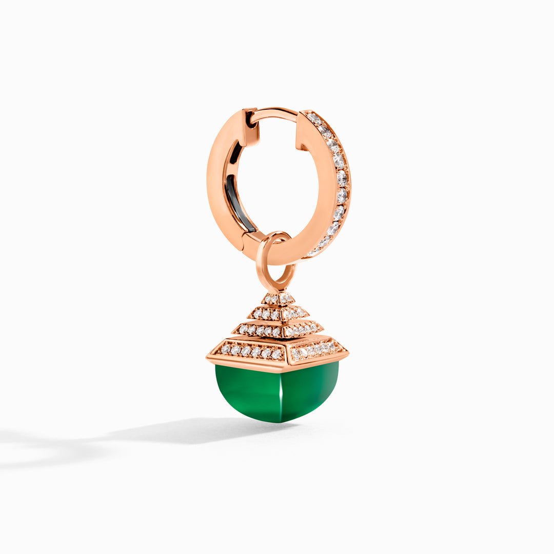 Cleo Rev Midi Diamond Drop Earrings (Rose Gold)
