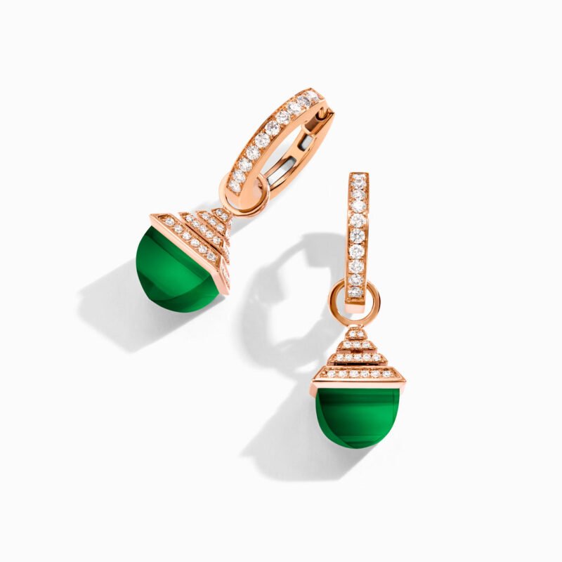 Cleo Rev Midi Diamond Drop Earrings (Rose Gold)