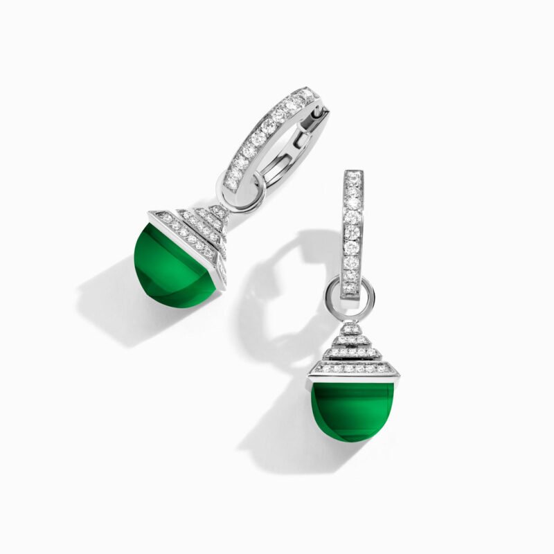 Cleo Rev Midi Diamond Drop Earrings (White Gold)