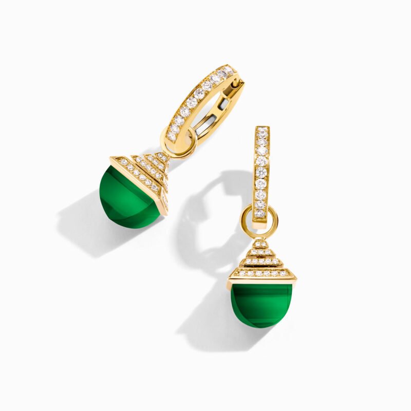Cleo Rev Midi Diamond Drop Earrings (Yellow Gold)