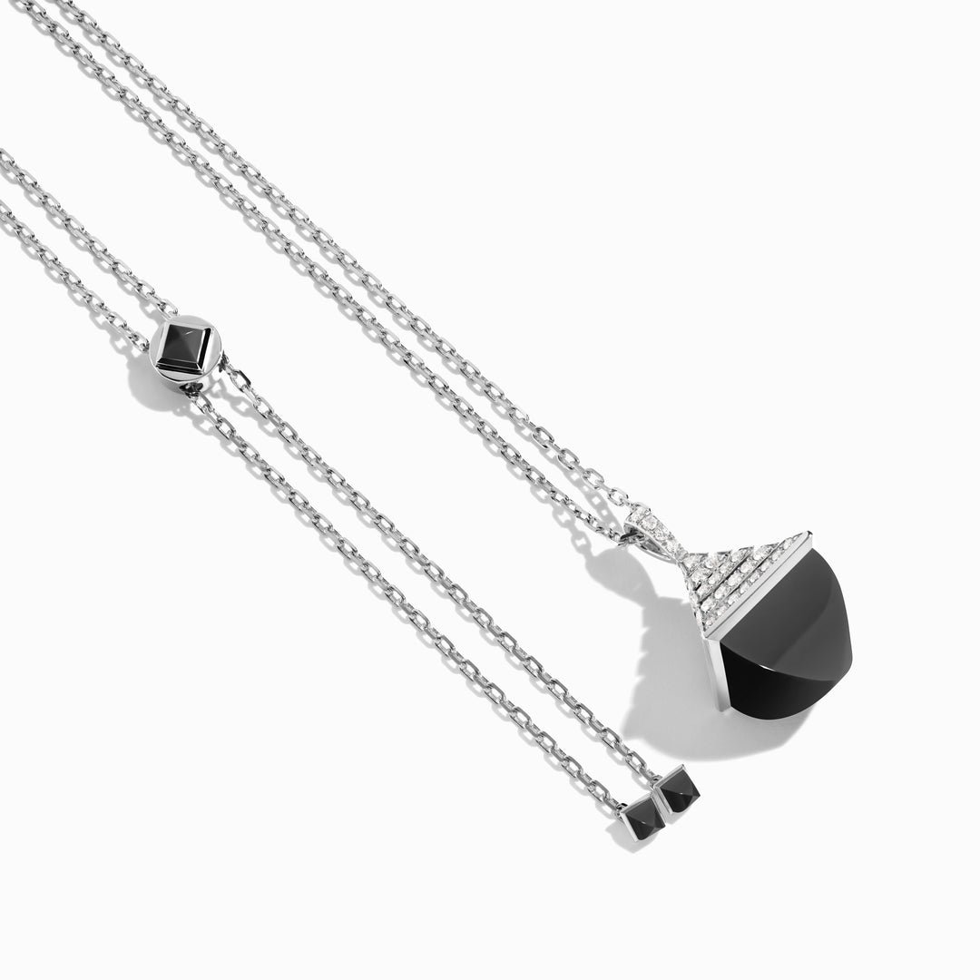 Cleo Rev Midi Diamond Pendant (White Gold)