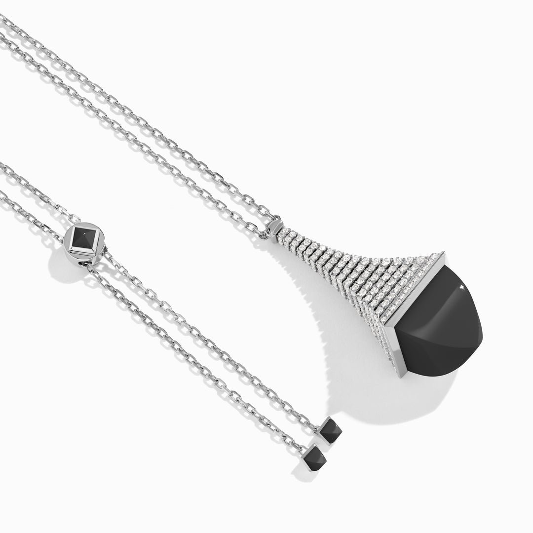 Cleo Rev Diamond Pendant (White Gold)