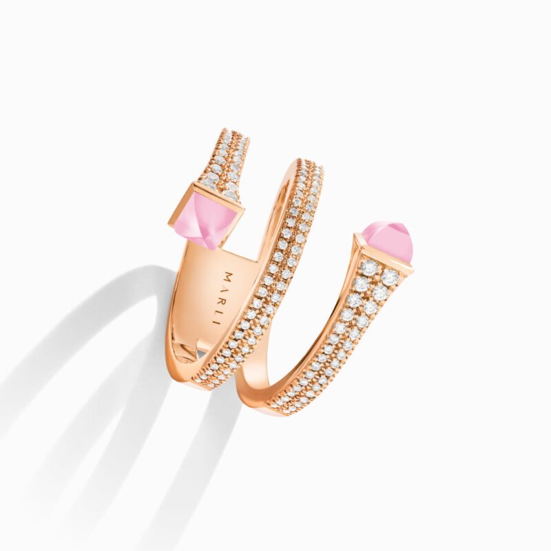 Cleo Diamond Twist Ring (Rose Gold)