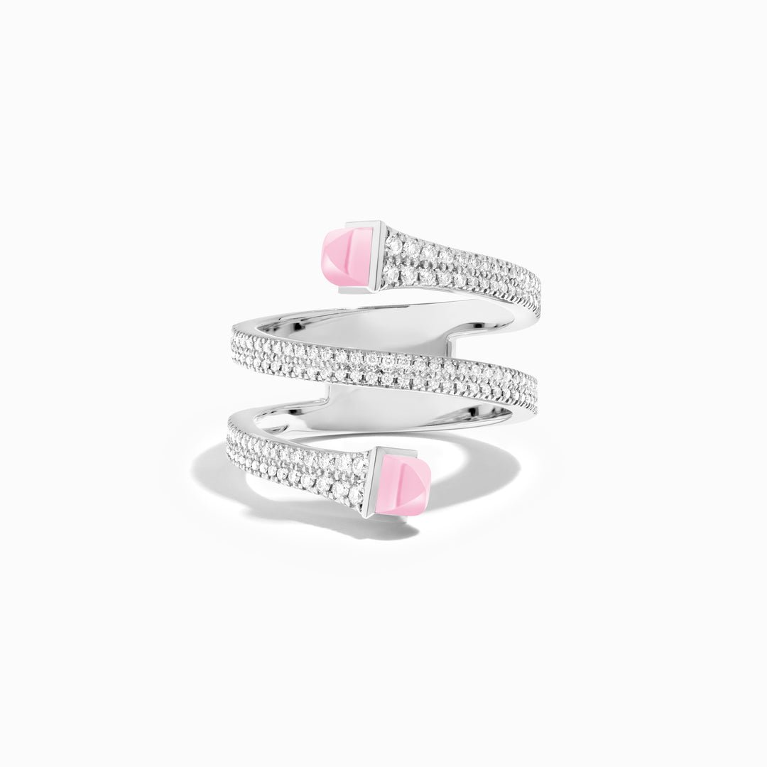 Cleo Diamond Twist Ring (White Gold)