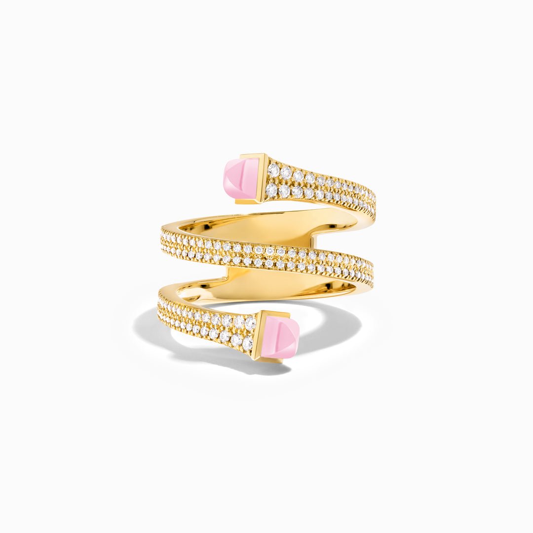 Cleo Diamond Twist Ring (Yellow Gold)