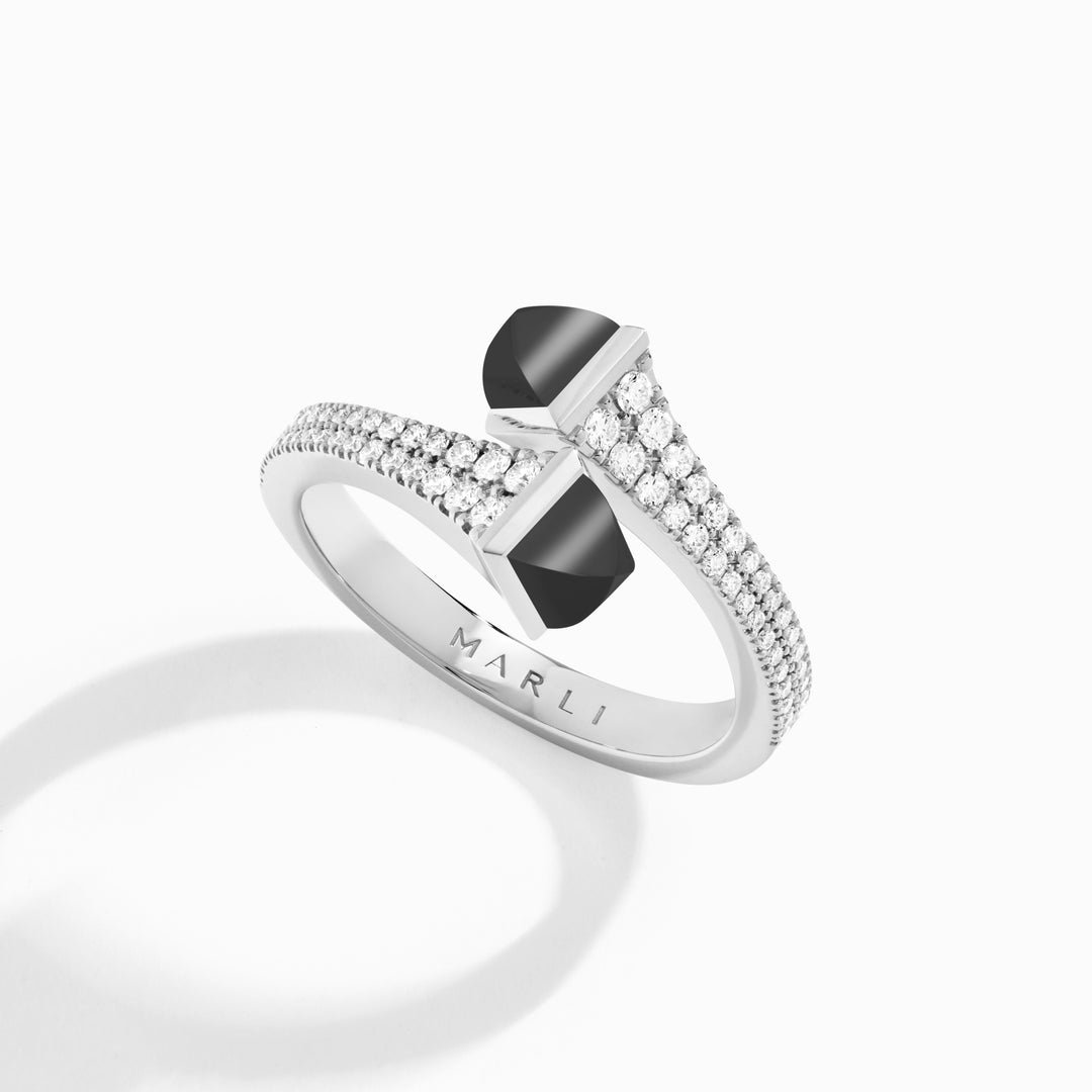 Cleo Diamond Slim Ring (White Gold)