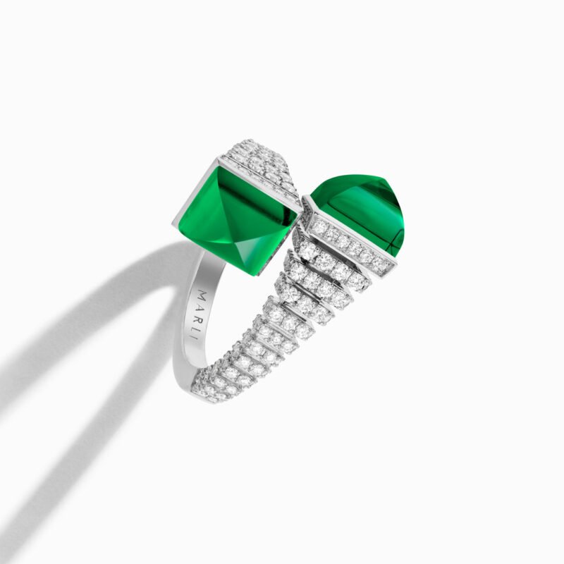 Cleo Rev Slim Diamond Ring (White Gold)