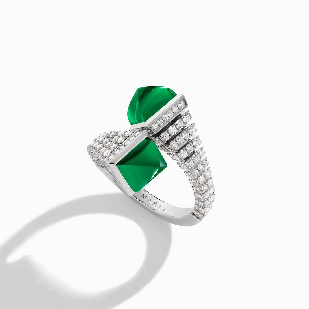 Cleo Rev Slim Diamond Ring (White Gold)