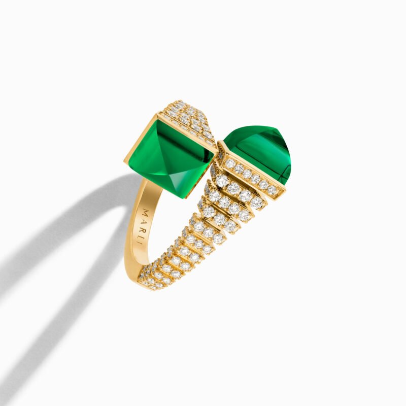 Cleo Rev Slim Diamond Ring (Yellow Gold)