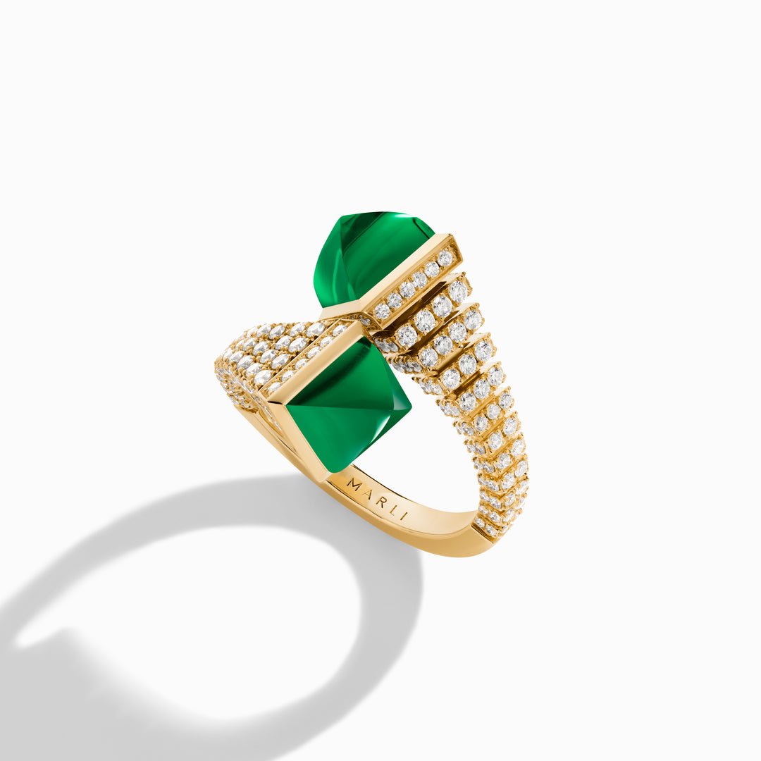 Cleo Rev Slim Diamond Ring (Yellow Gold)
