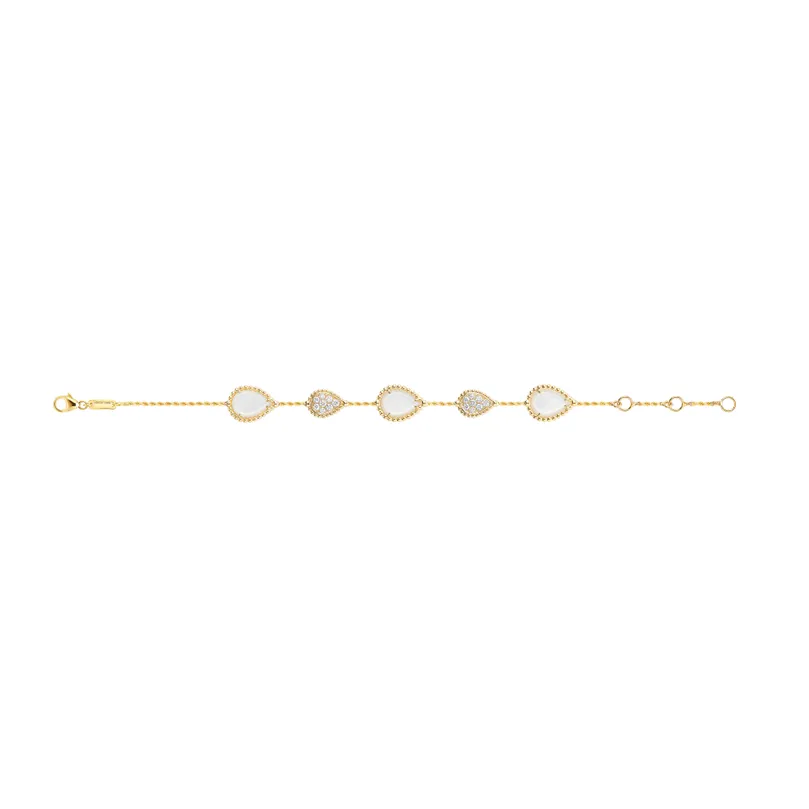 Serpent Bohème Mop & Diamond Bracelet, 5 Motifs (Yellow Gold)