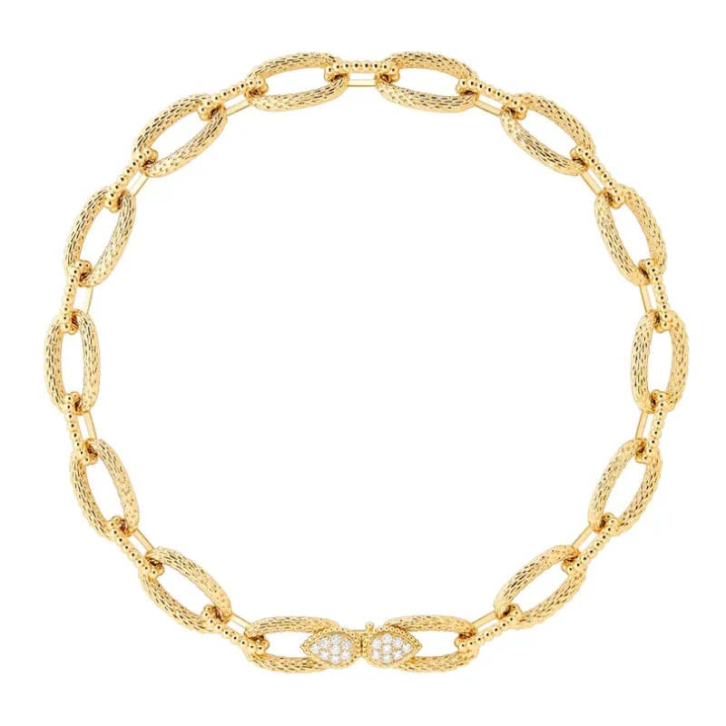 Serpent Bohème Vintage Link Necklace (Yellow Gold)