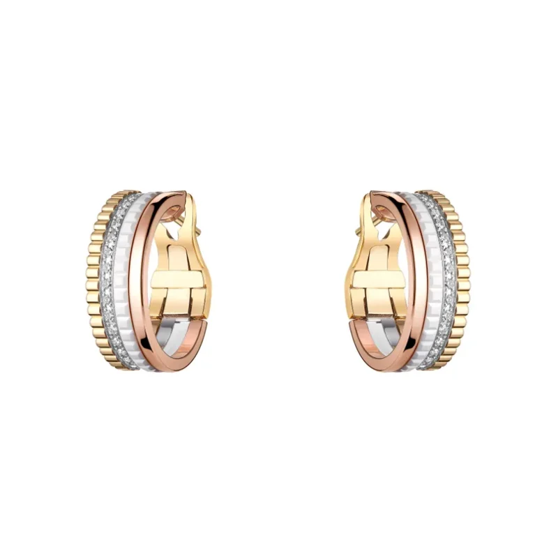 Quatre White Edition Hoop Earrings