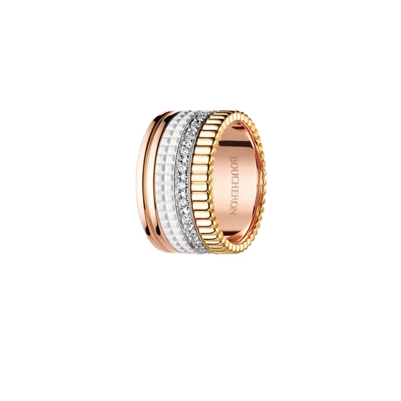 Quatre White Edition Large Ring