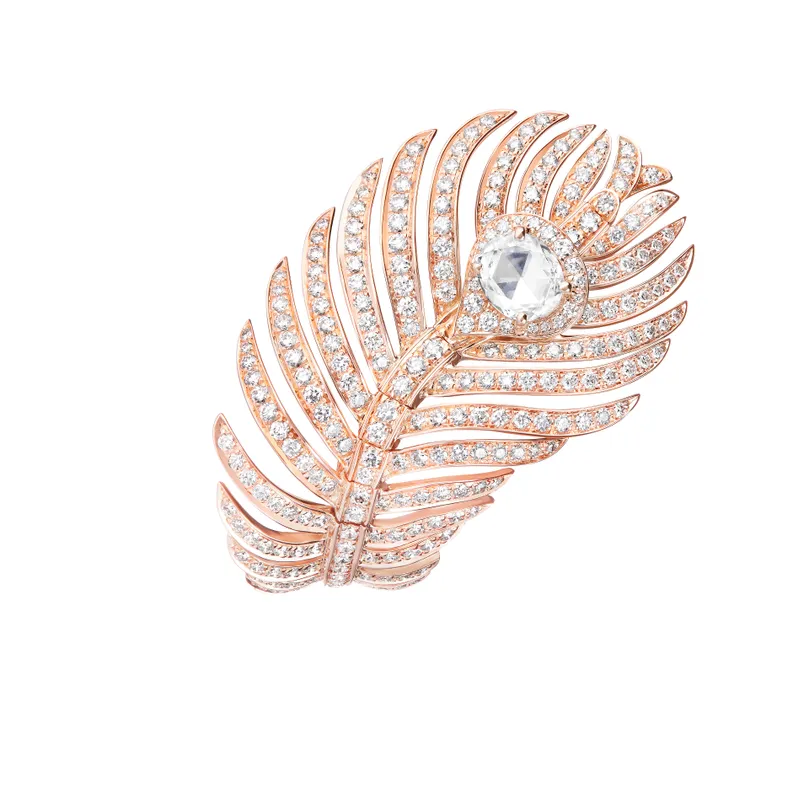 Plume De Paon Large Paved Ring