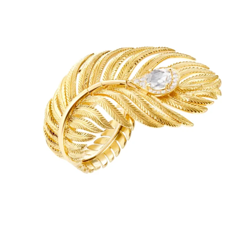 Plume De Paon Large Ring (Yellow Gold)