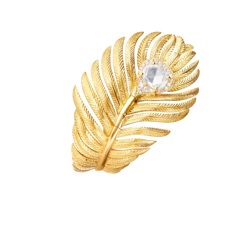Plume De Paon Large Ring (Yellow Gold)