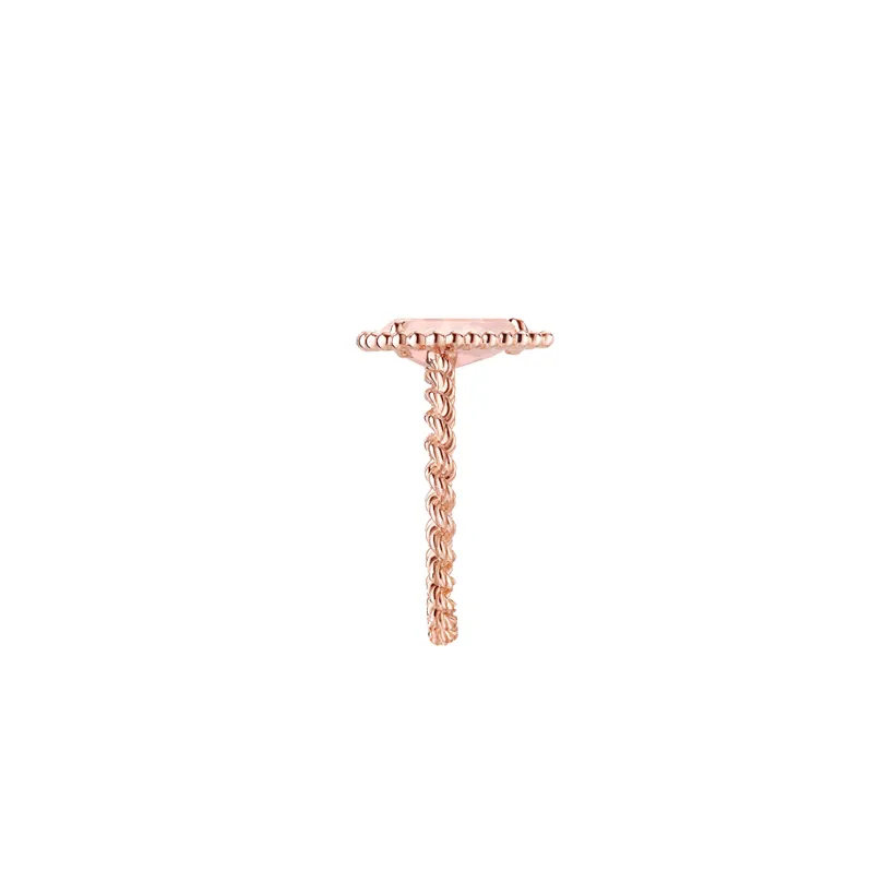 Serpent Bohème Pink Quartz Ring, S Motif (Rose Gold)