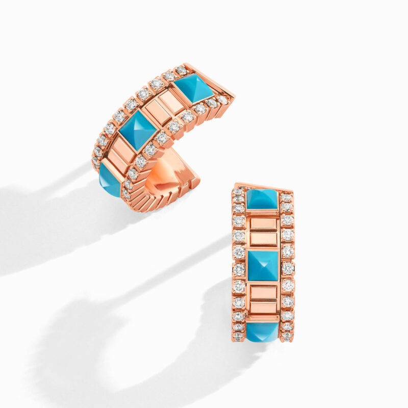 LIFE Diamond Mini Hoop Earrings (Rose Gold)