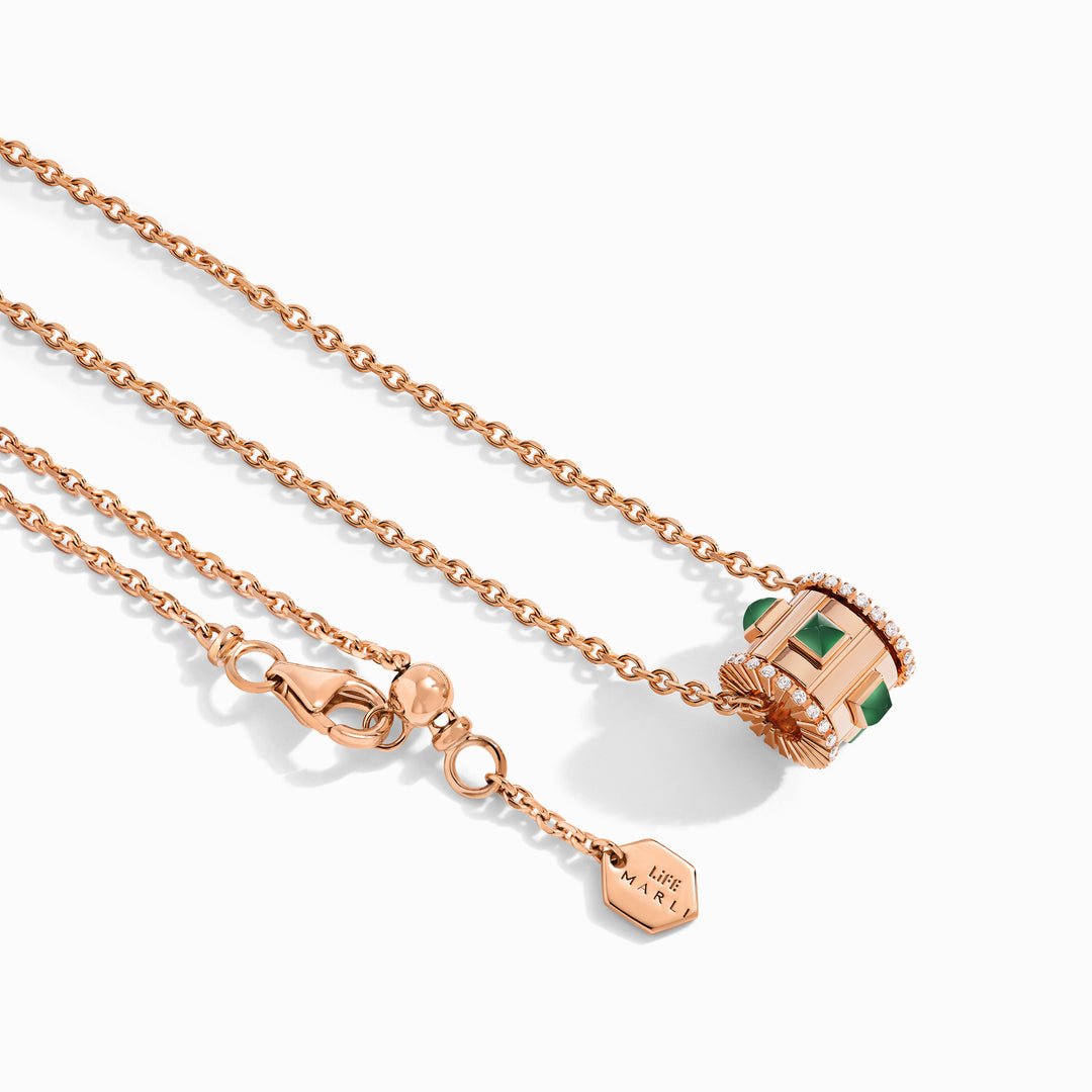 LIFE Diamond Spinning Pendant Necklace