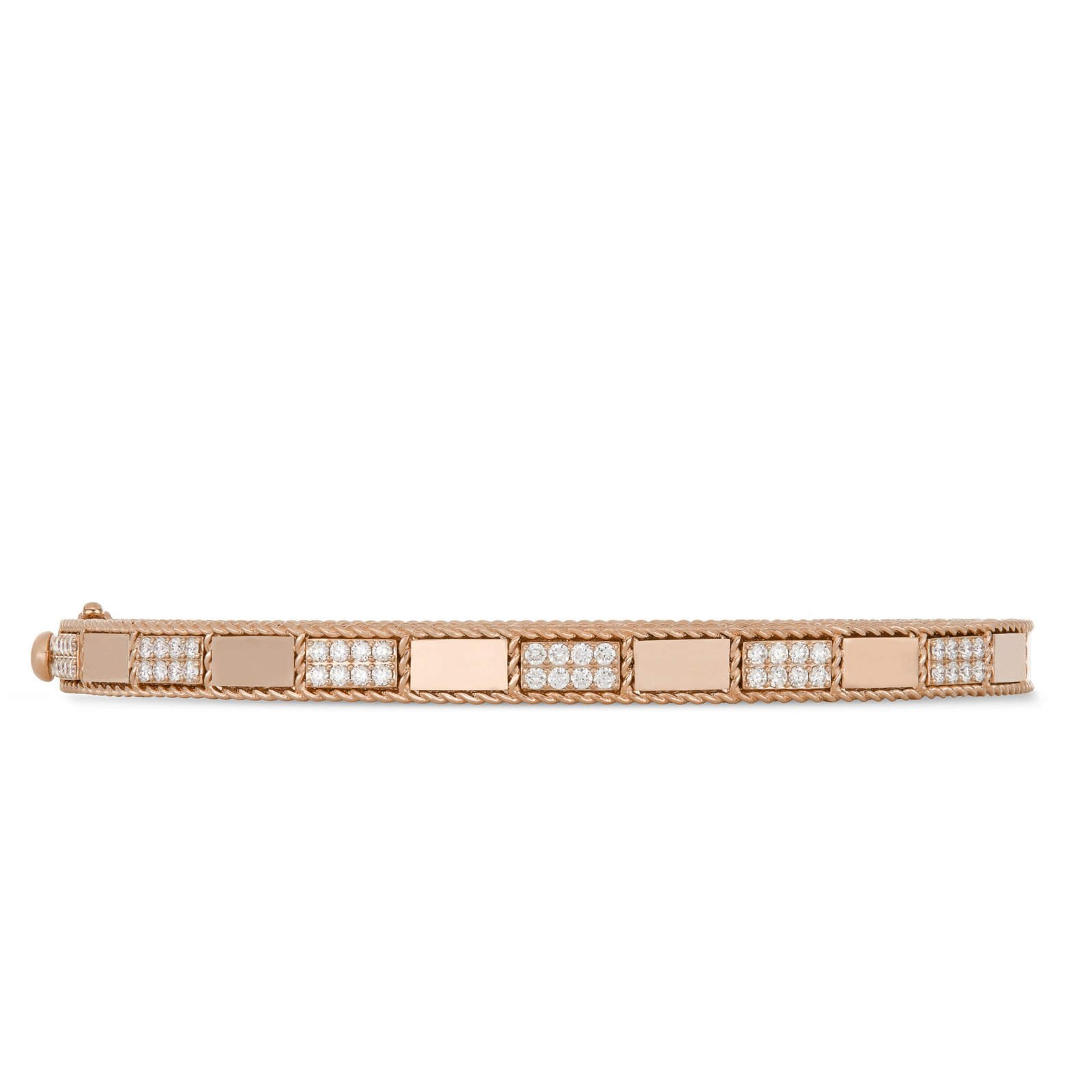 Art Deco Diamond Bangle with (Rose Gold)