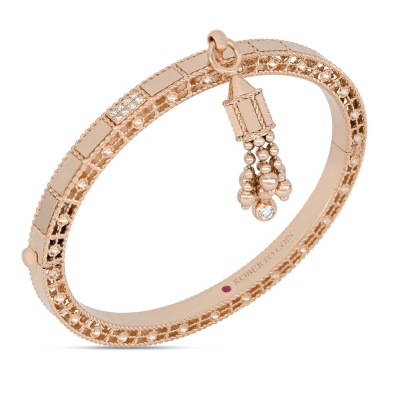 Art Deco Tassel Diamond Bangle (Rose Gold)