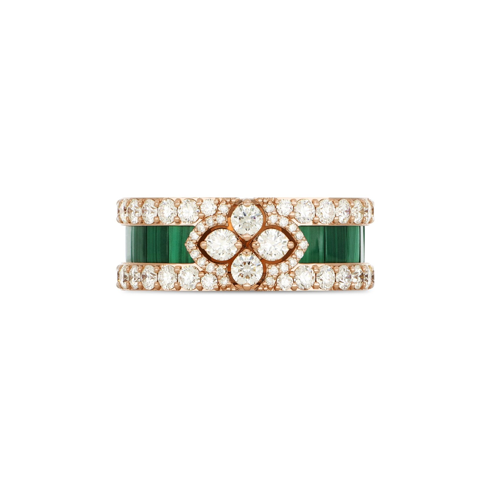 Love in Verona Diamond & Malachite Ring (Rose Gold)