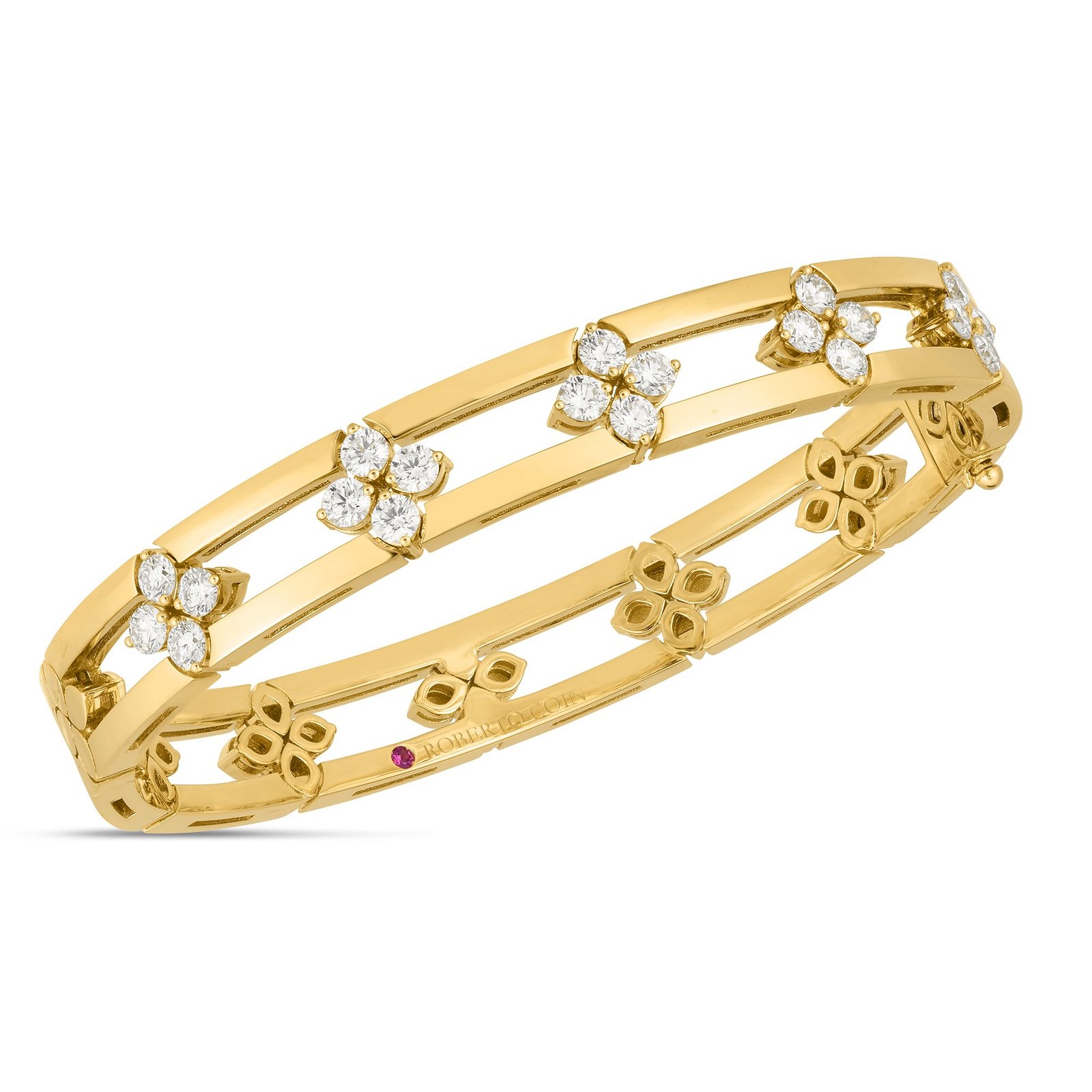 Love in Verona Diamond Bangle (Yellow Gold)