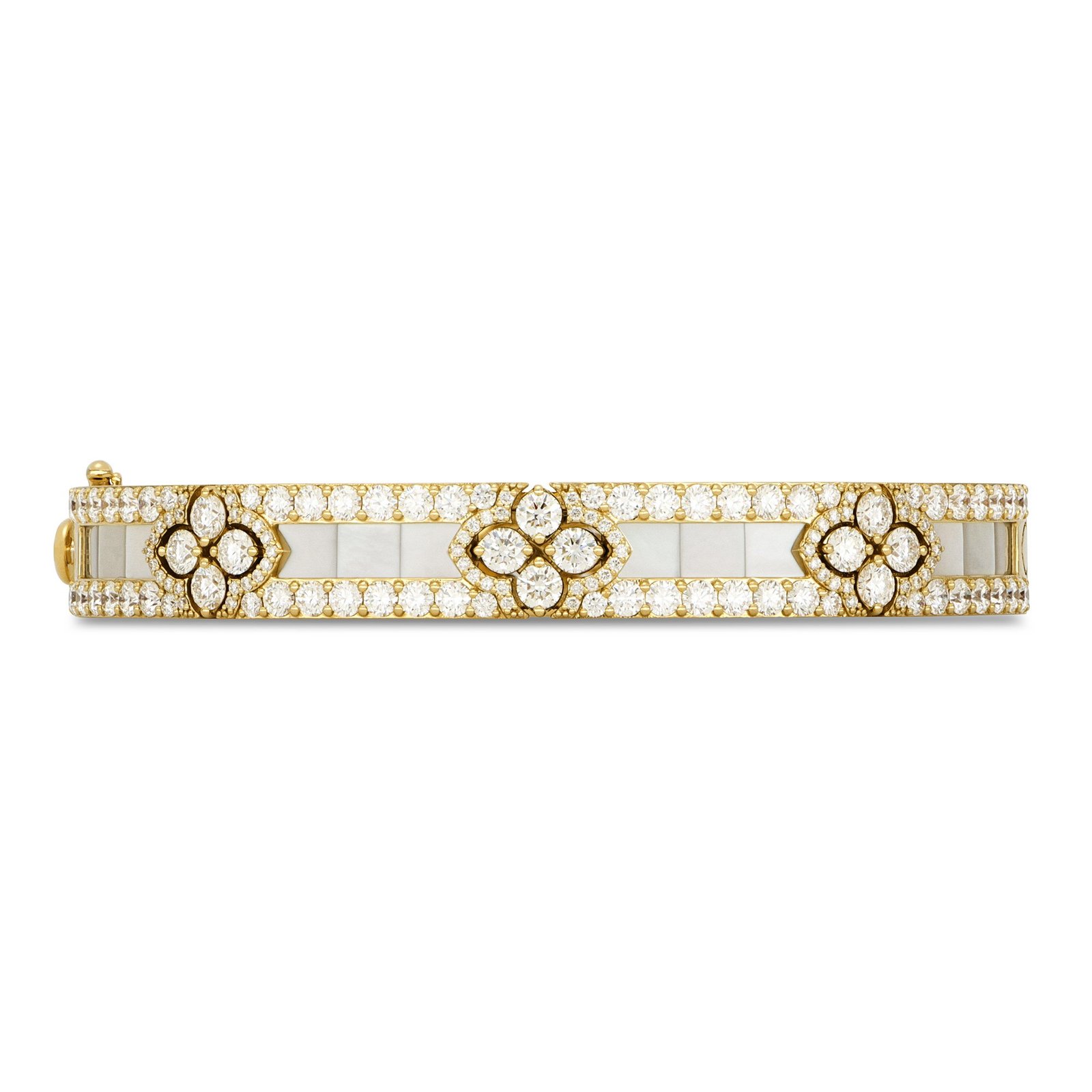 Love in Verona MOP Bangle Pave (Yellow Gold)