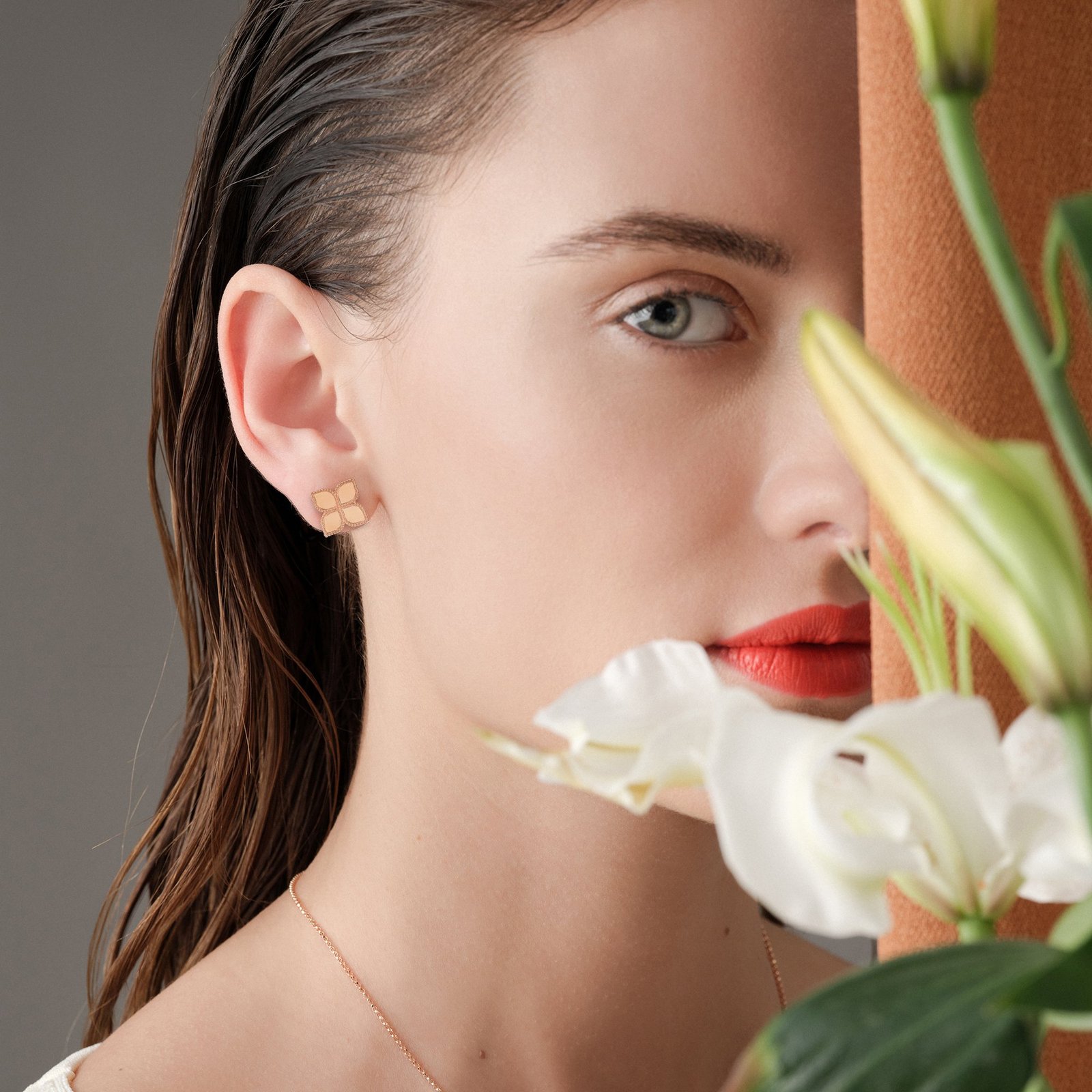 Princess Flower Pendant Earrings