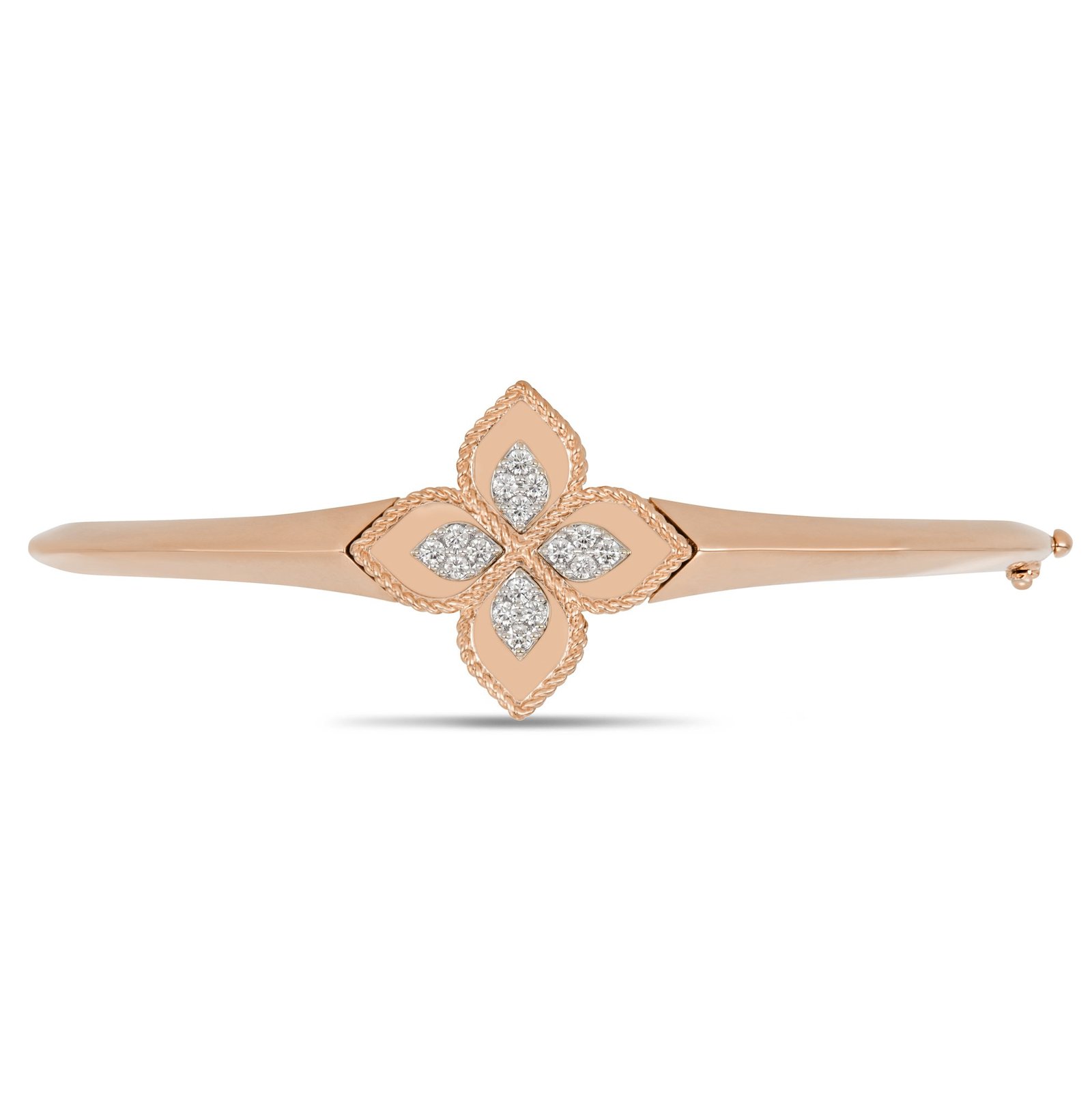 Princess Flower Diamond Bangle (Rose Gold)