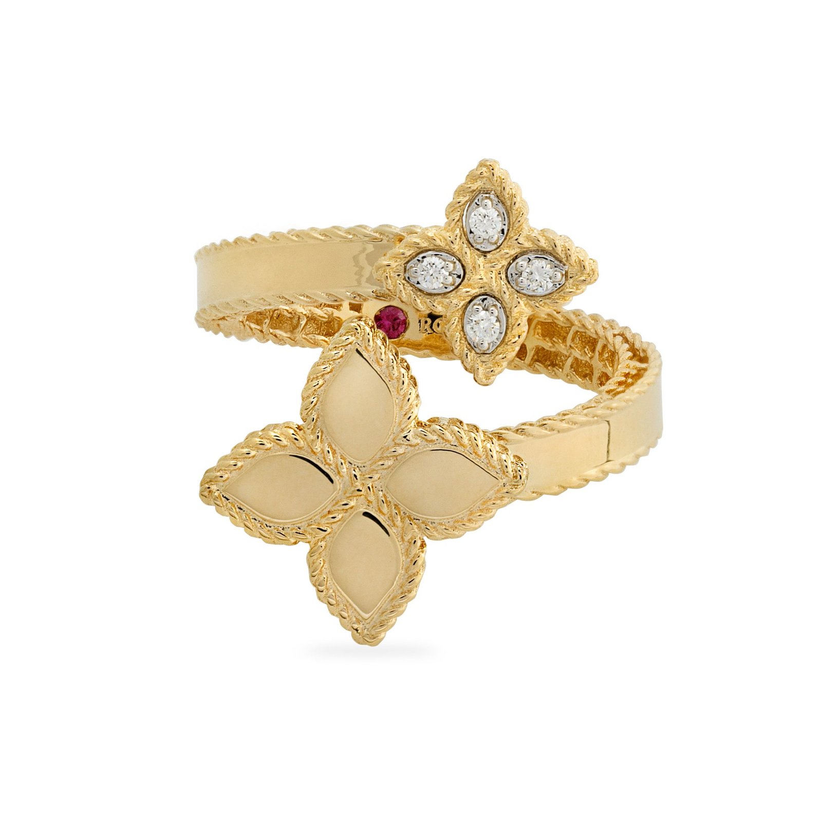 Princess Flower Diamond & Floral Motif Ring