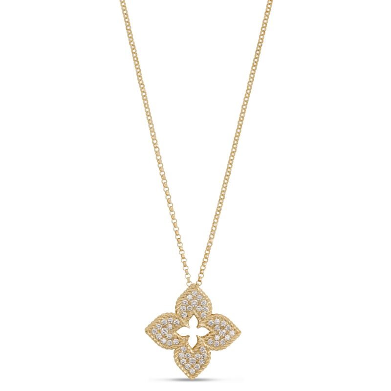 Venetian Princess Pavé Pendant Necklace Small Version