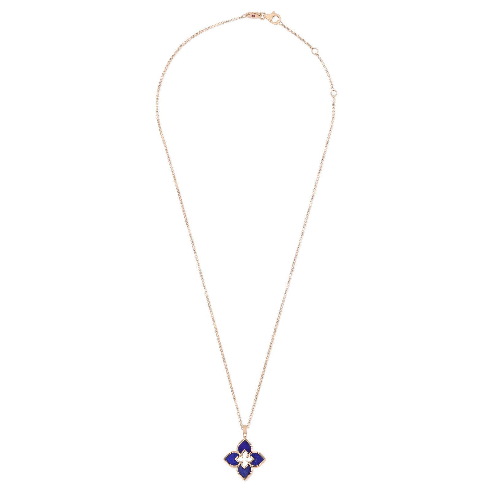 Venetian Princess Lapis Lazuli Pendant Necklace Small Version (Rose Gold)