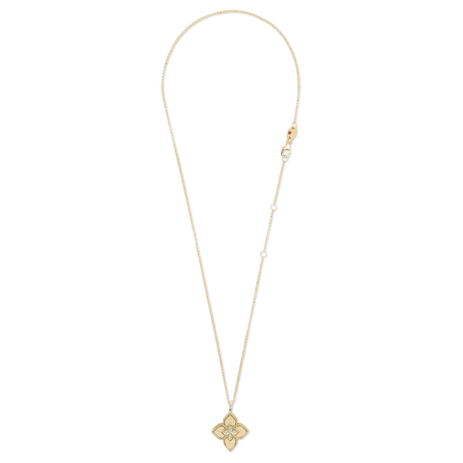 Venetian Princess Diamond Pendant Necklace Small Version (Yellow Gold)