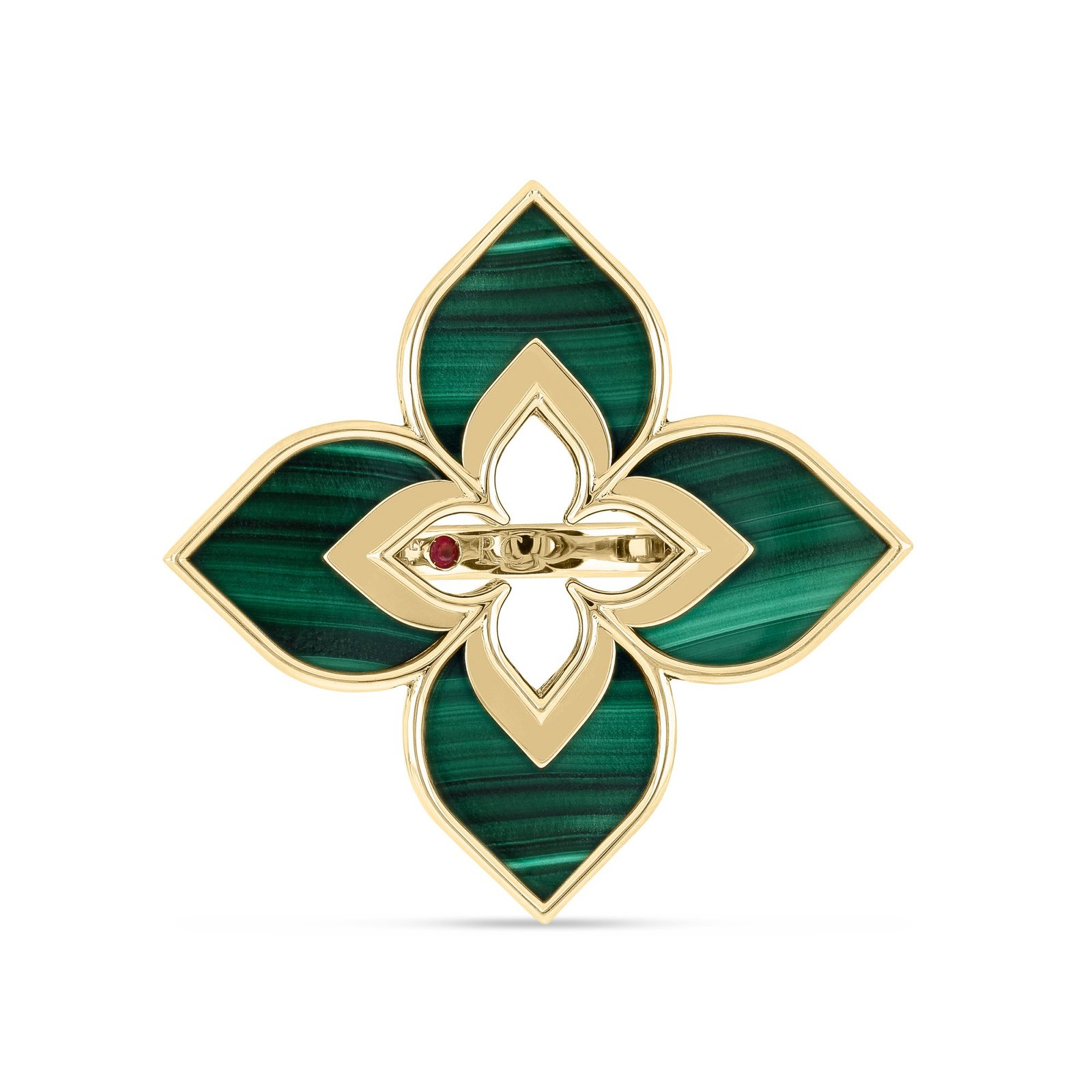 Venetian Princess Malachite Ring Large Version (Yellow Gold)
