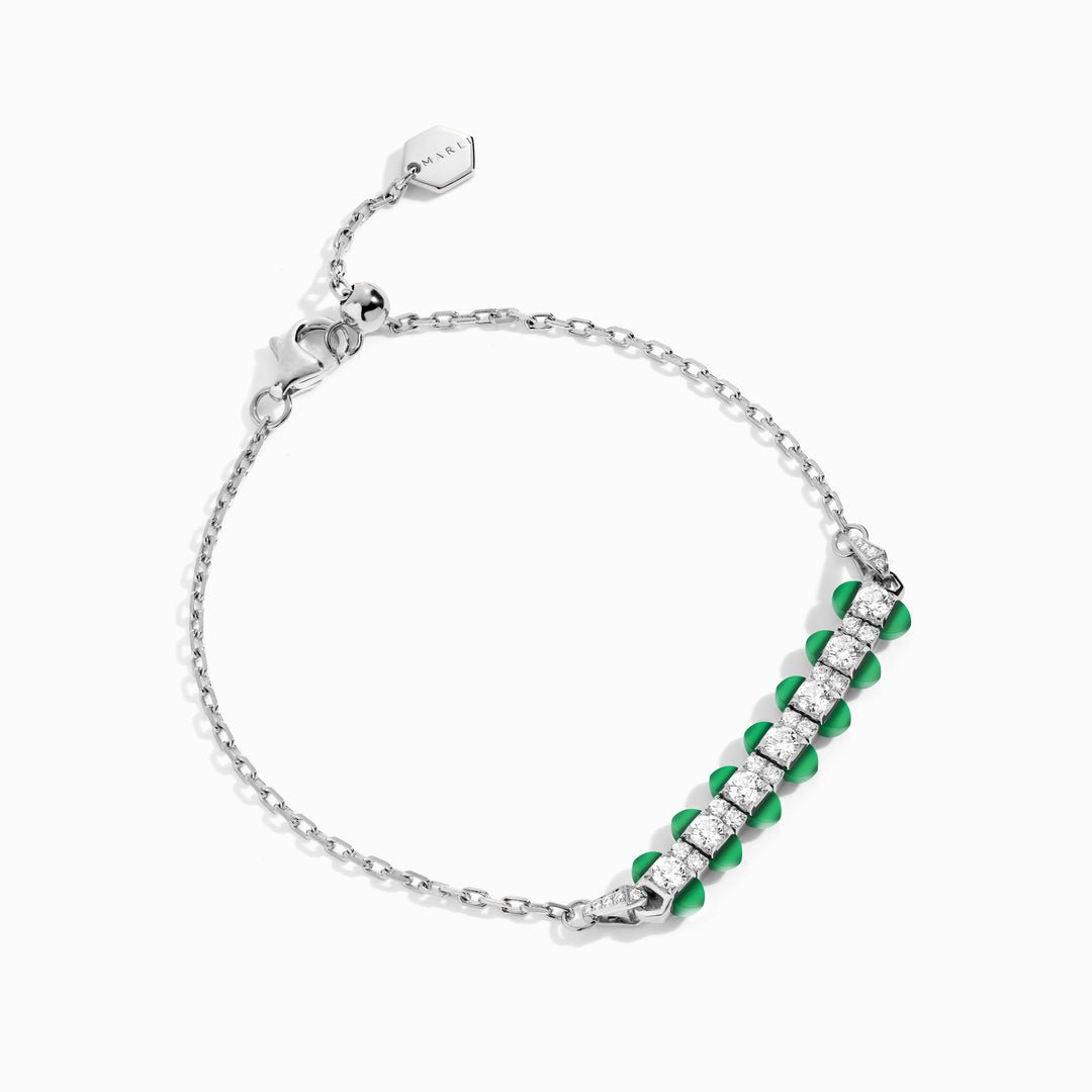 Tip-Top Diamond Chain Bracelet (White Gold)