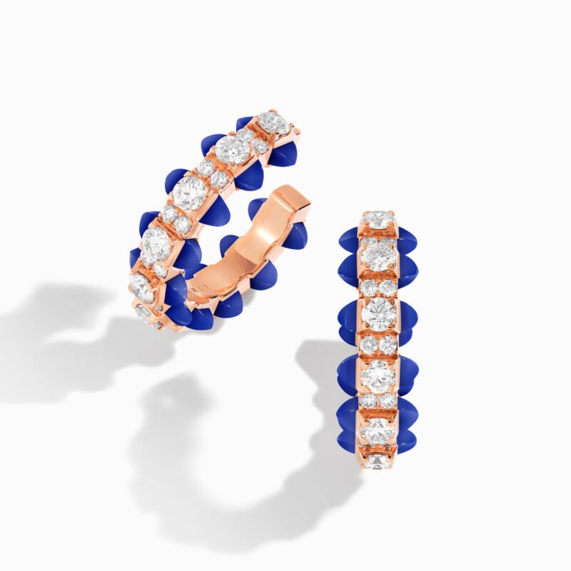 Tip Top Diamond Small Hoop Earrings (Rose Gold)