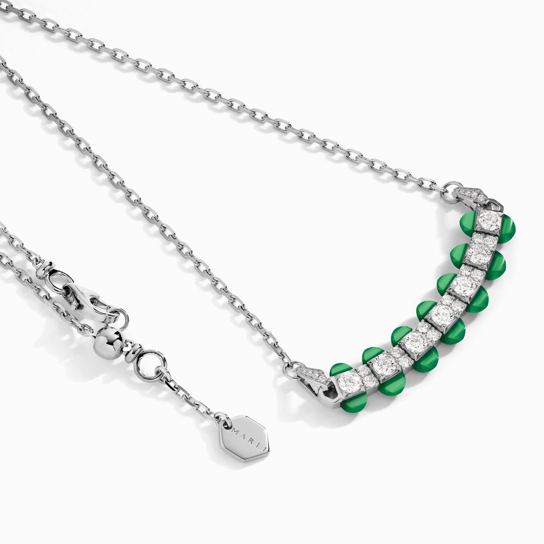 Tip Top Diamond Necklace (White Gold)