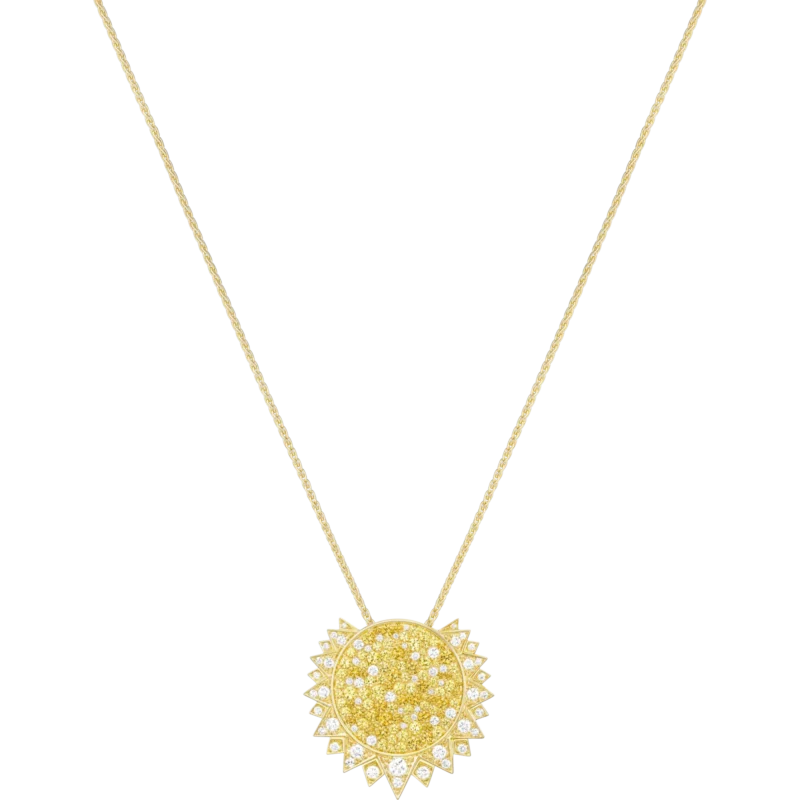 Sunlight Yellow Sapphires Pendant (Yellow Gold)