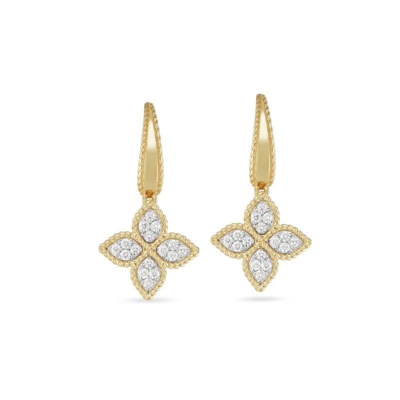 Princess Flower Diamond Earring Medium Version