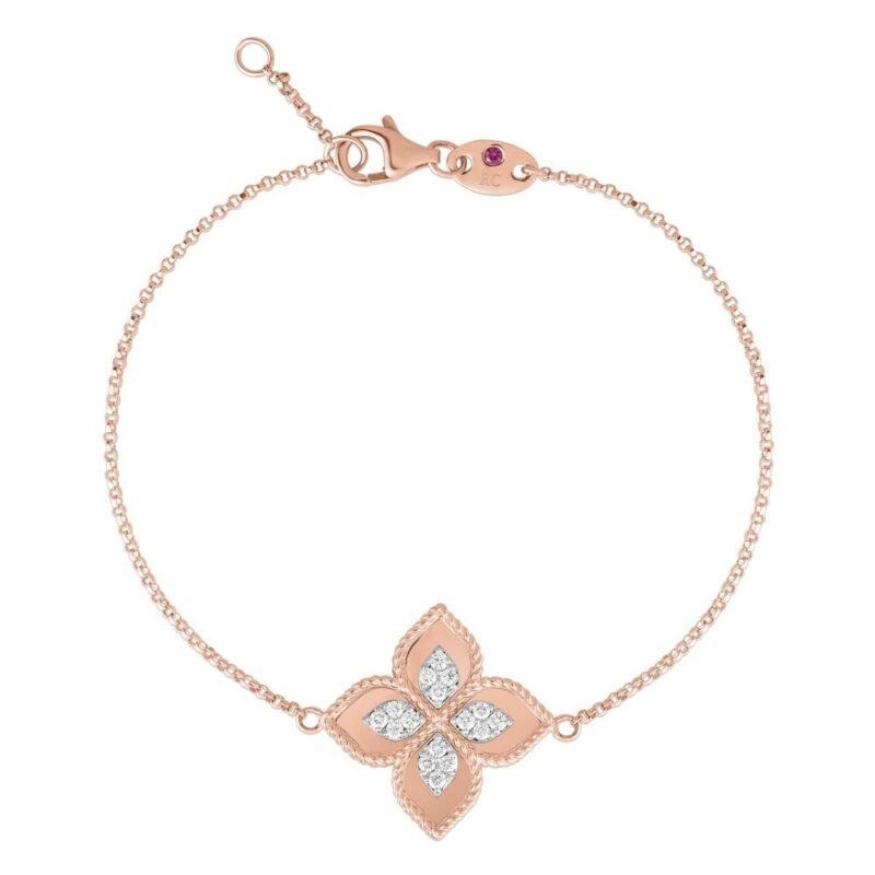 Princess Flower Diamond Bracelet (Rose Gold)
