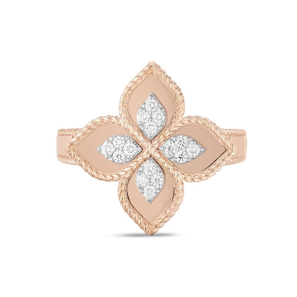 Princess Flower Diamond Ring Small Version (Rose Gold)