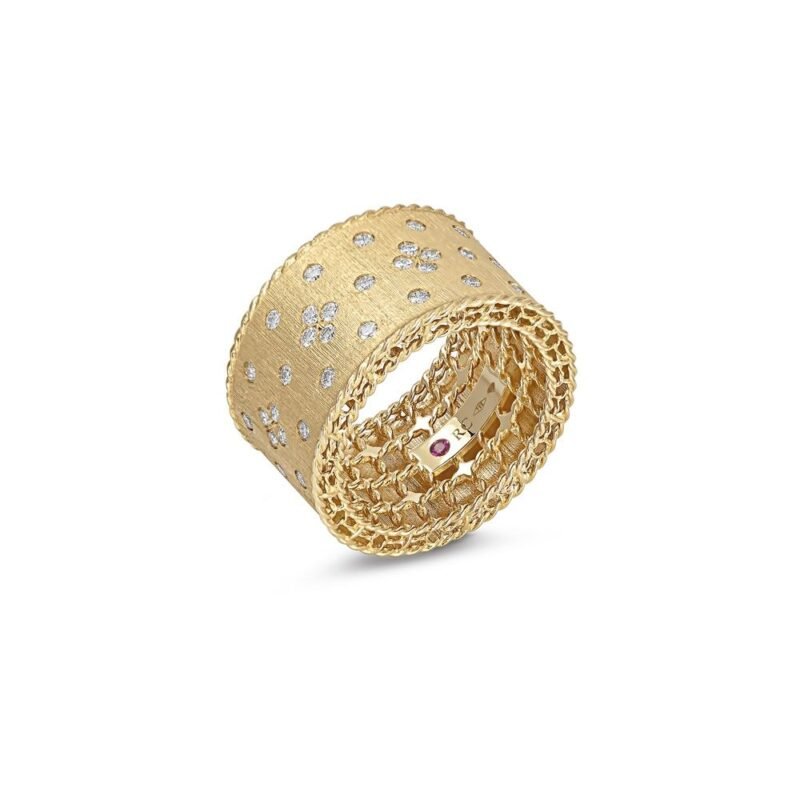 Princess Diamond Ring Wide Round Version