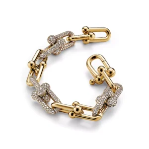 HardWear Large Link Bracelet with Semi Pave Diamonds - Thumbnail Image 2